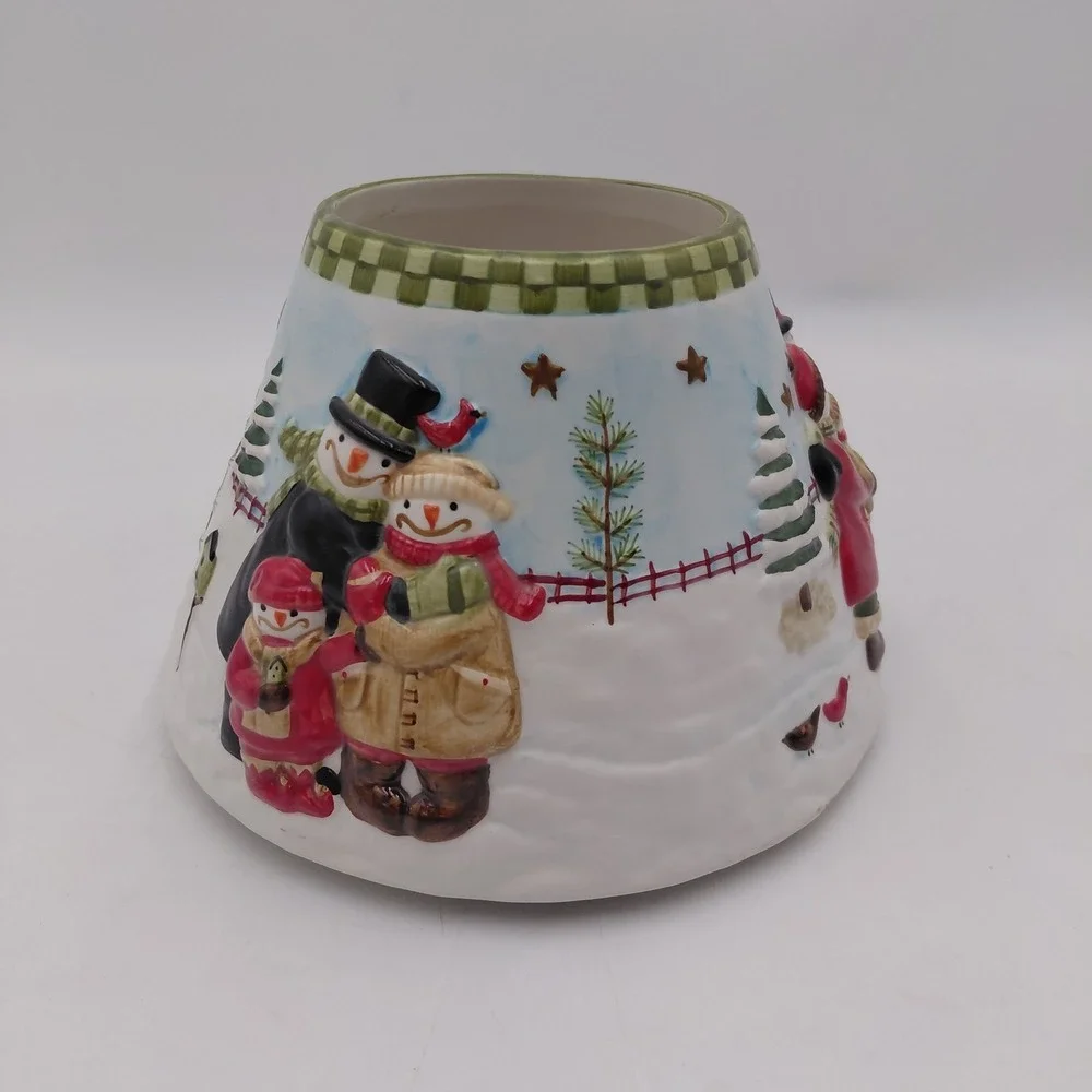 Yankee Candle Lamp Shade Snowman Christmas Teresa Kogut Jack Frost L Winter 3D
